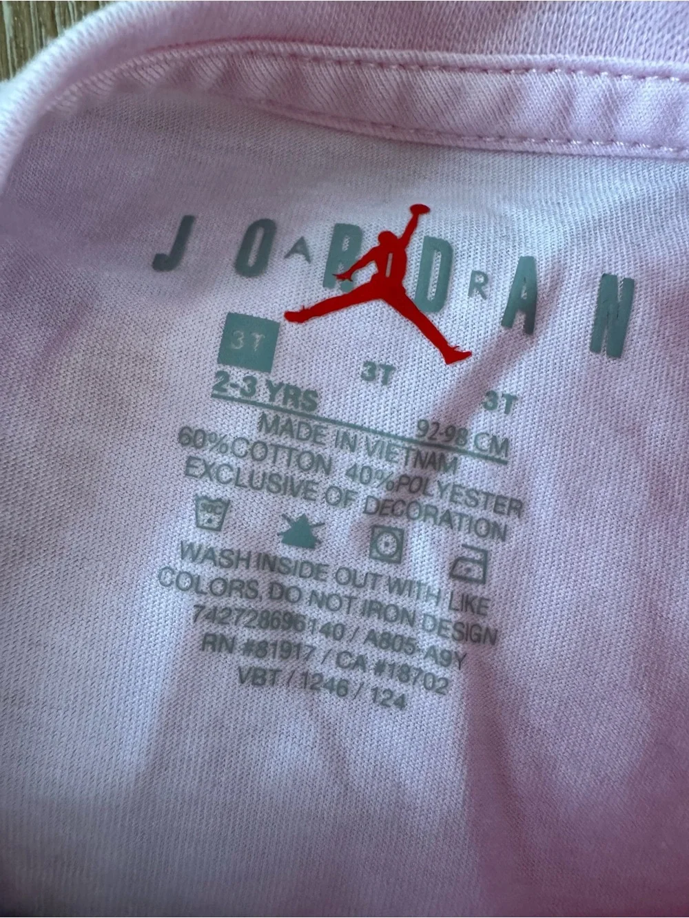 Pink Jordan Girls short set Jumpman logo size 3T